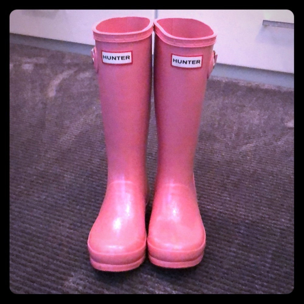 Hunter rain boots - pink size Y13